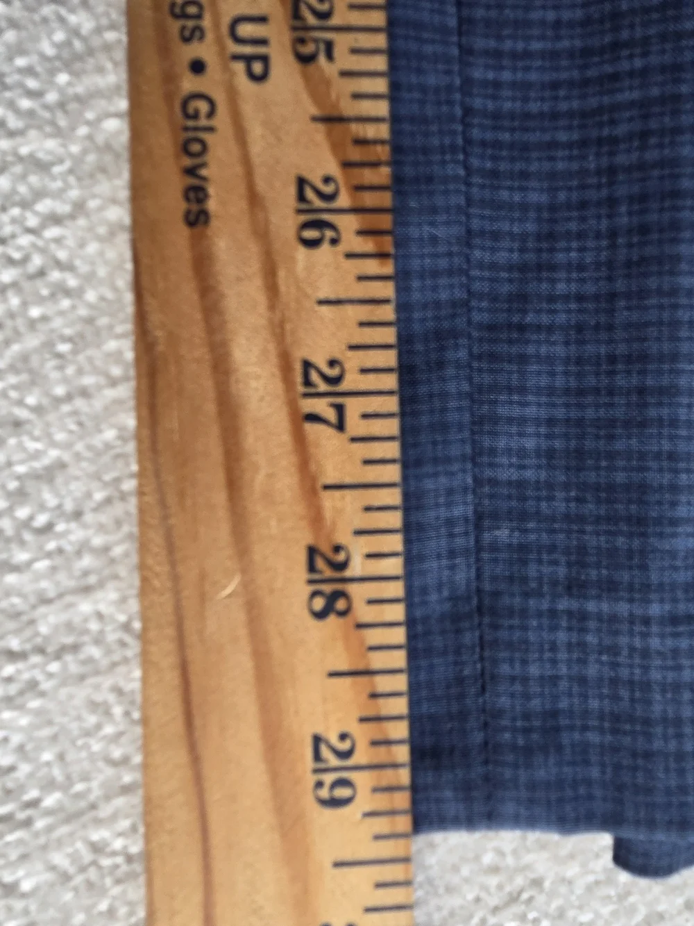 Ralph Lauren Classic Fit Dress Pants 42x30 Blue Check Flat Front Stretch Mens